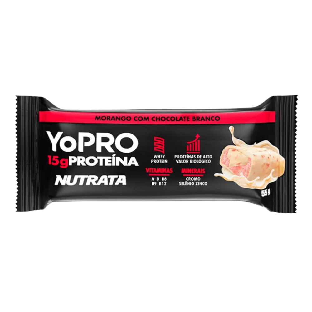 BARRA YOPRO MORANGO COM CHOCOLATE