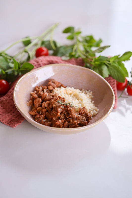 Picadinho de Carne, Arroz e Feijão - 300g