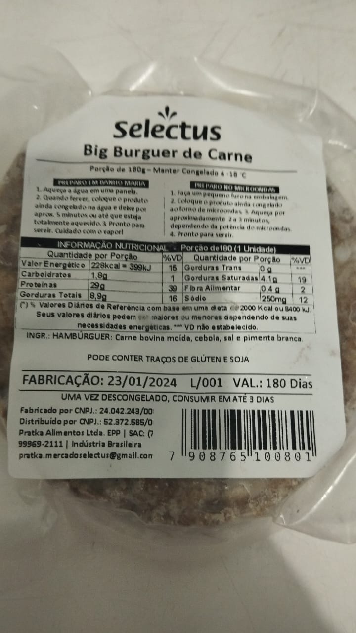 Big Burguer de Carne - 180g