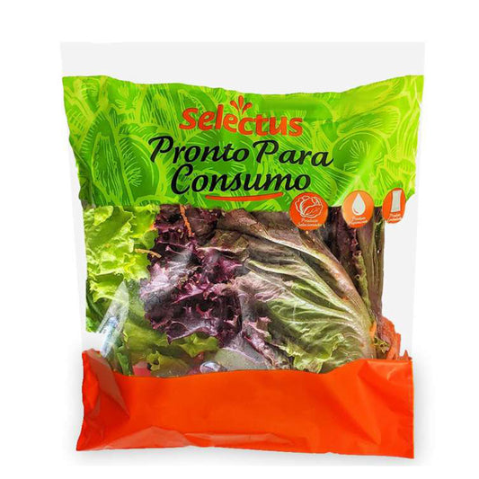 Mix Salada Higienizada  (Alface Crespa; Alface Roxa) Selectus - 100gr